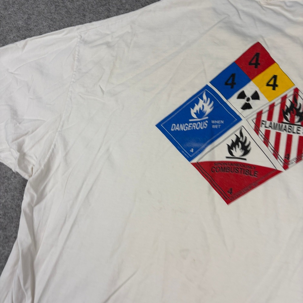 90s Berkeley Chemistry T-Shirt Mens XXL White Vintage Retro Distressed Thrashed - Picture 16 of 16